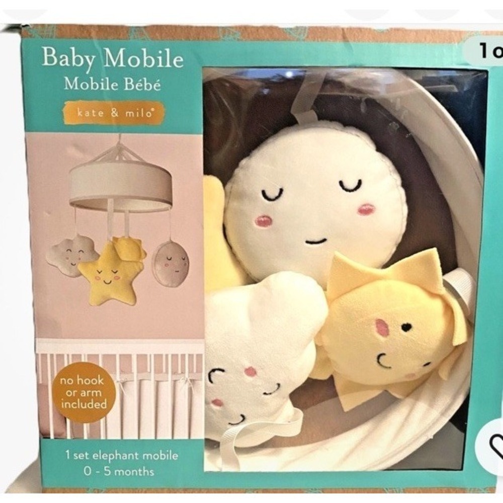 Kate & Milo Baby Sun Moon StarCloud Star Crib Mobile Newborn Nursery Decor NWT